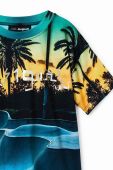 Дитяча бавовняна футболка Desigual з принтом колір барвистий