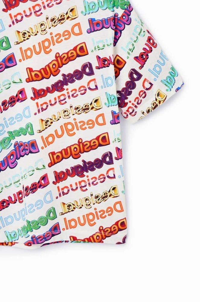 Дитяча бавовняна футболка Desigual візерунок колір барвистий (3046811) фото 3