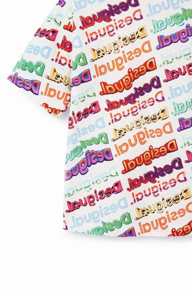 Дитяча бавовняна футболка Desigual візерунок колір барвистий (3046811) фото 5