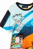 Дитяча бавовняна футболка Desigual візерунок колір барвистий (3046826)