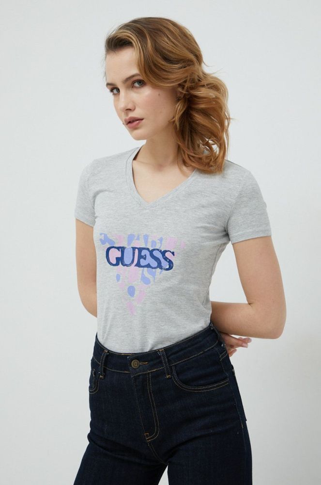 Футболка Guess жіночий колір сірий (2906555)