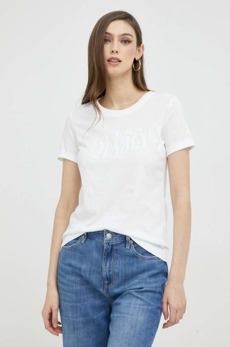 Бавовняна футболка Guess колір білий (2906595)