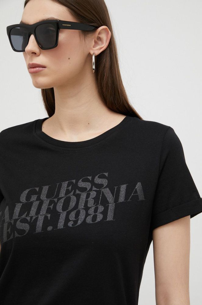 Бавовняна футболка Guess колір чорний (2906610)