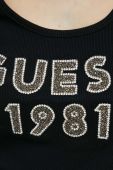 Бавовняний топ Guess колір чорний (2911842)