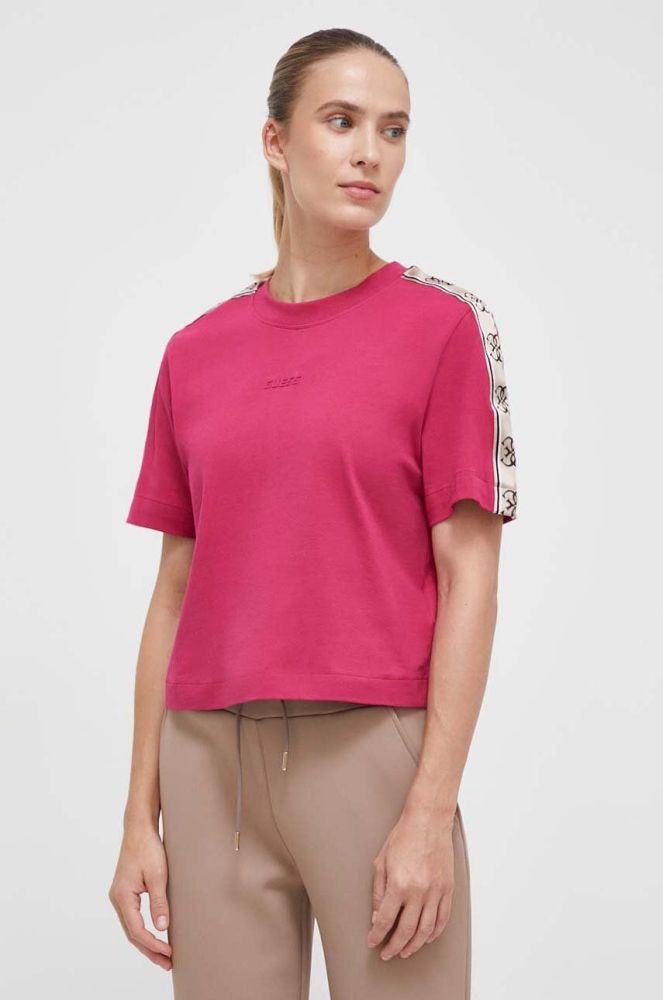 Бавовняна футболка Guess колір рожевий (3581908)