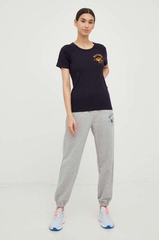 Бавовняна футболка Tommy Hilfiger колір синій (2837443) фото 2