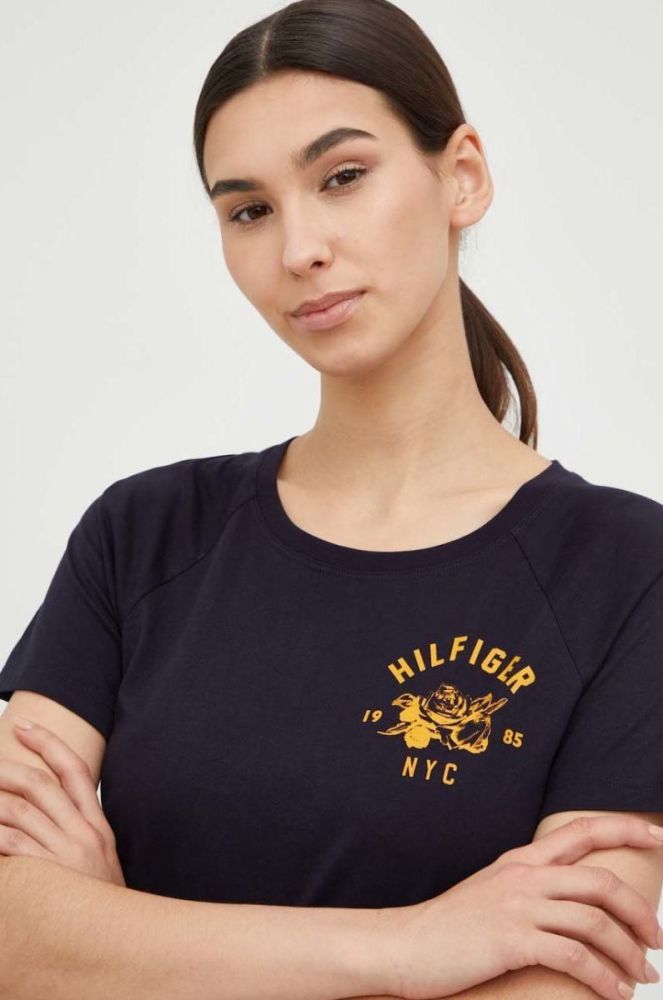 Бавовняна футболка Tommy Hilfiger колір синій (2837443) фото 4