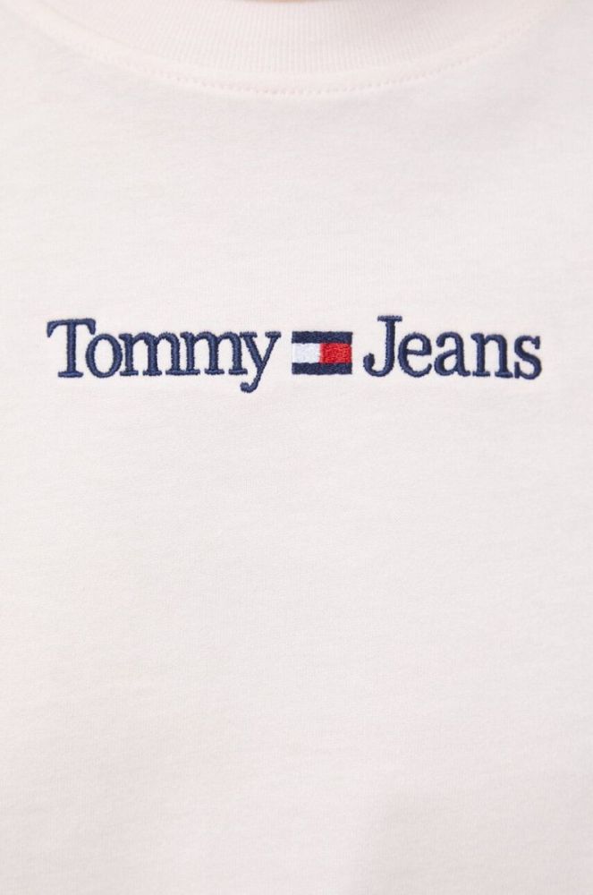 Бавовняна футболка Tommy Jeans колір рожевий (2955657) фото 5