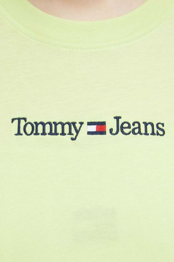 Бавовняна футболка Tommy Jeans колір жовтий (2955642) фото 5