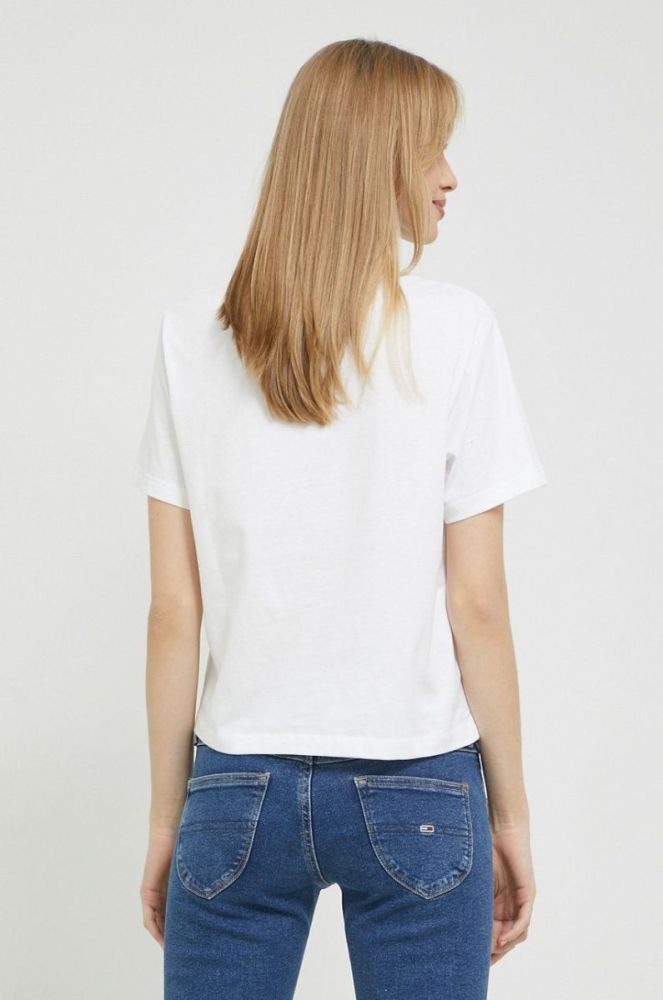 Бавовняна футболка Tommy Jeans колір білий (2887670) фото 3