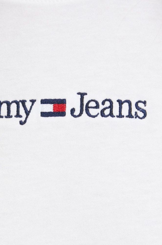 Бавовняна футболка Tommy Jeans колір білий (2887670) фото 4