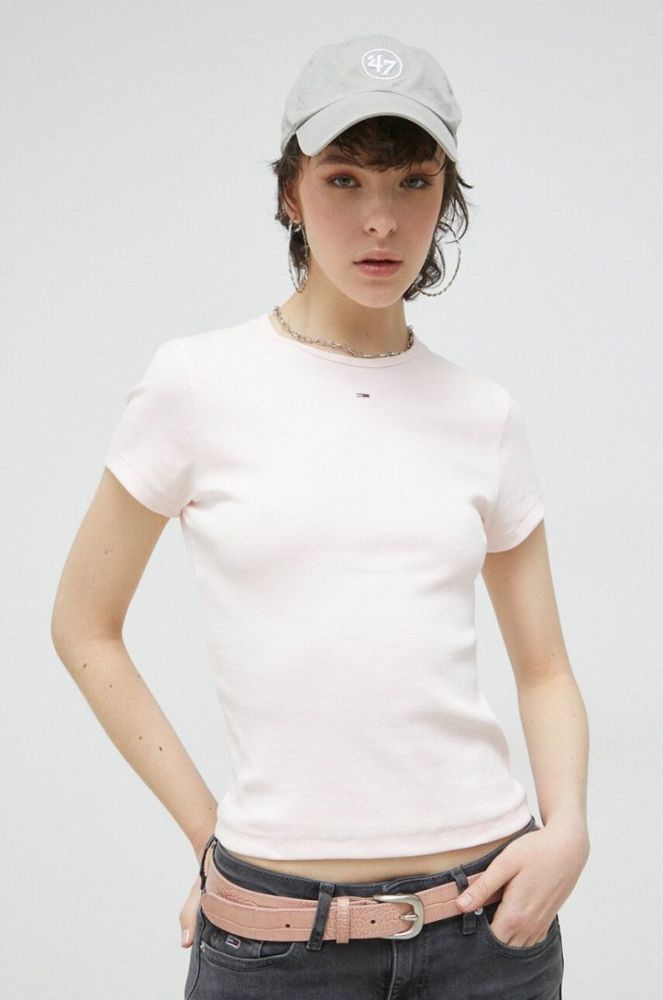 Футболка Tommy Jeans жіночий колір рожевий (2982945) фото 4