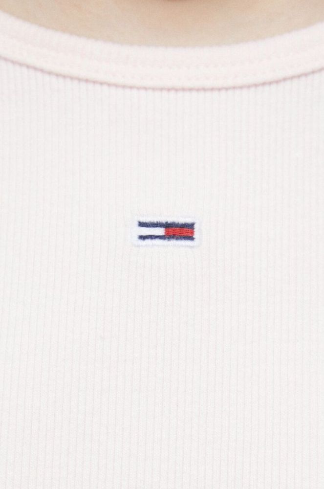 Футболка Tommy Jeans жіночий колір рожевий (2982945) фото 5