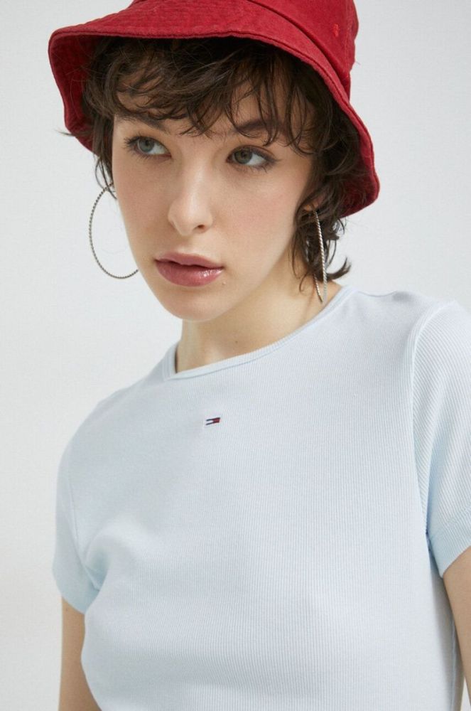 Футболка Tommy Jeans жіночий колір блакитний (2982951) фото 4