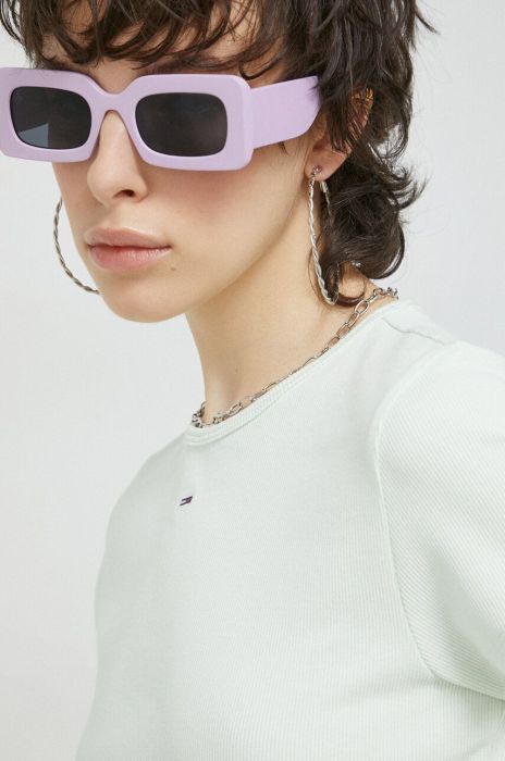 Футболка Tommy Jeans жіночий колір зелений (2985804)