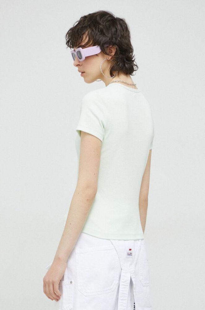 Футболка Tommy Jeans жіночий колір зелений (2985804) фото 3