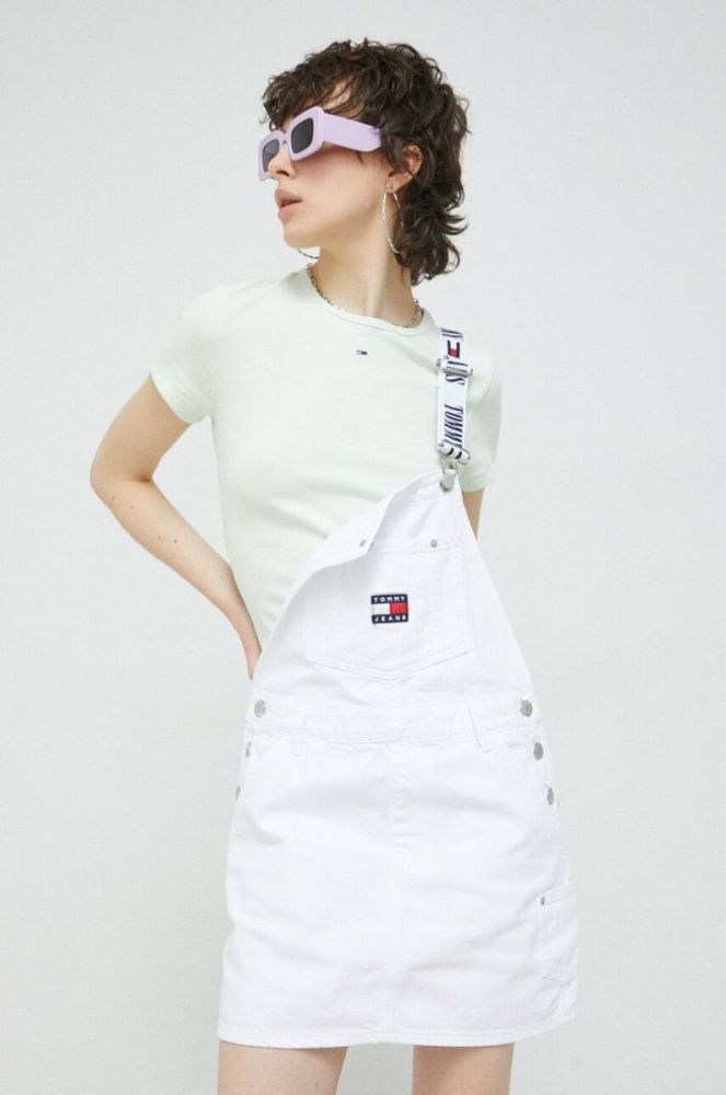 Футболка Tommy Jeans жіночий колір зелений (2985804) фото 4