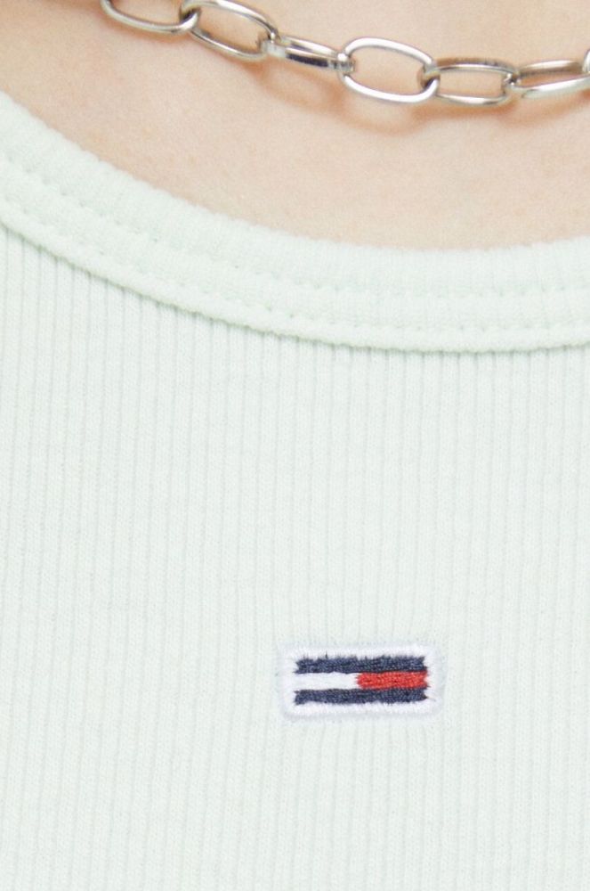 Футболка Tommy Jeans жіночий колір зелений (2985804) фото 5