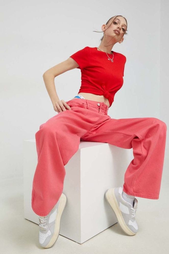 Футболка Tommy Jeans жіночий колір червоний (2982939) фото 2