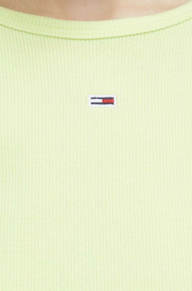Футболка Tommy Jeans жіночий колір жовтий фото 5