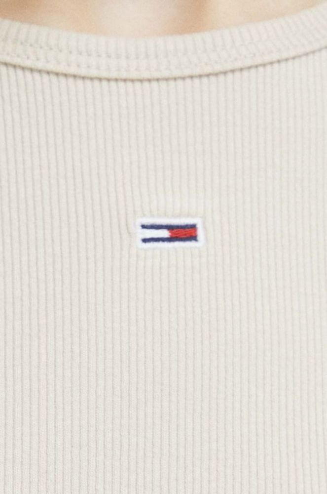 Футболка Tommy Jeans жіночий колір бежевий (2982960) фото 6