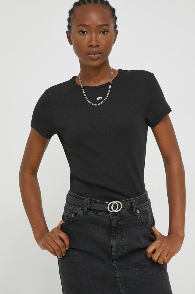 Футболка Tommy Jeans жіночий колір чорний (2835167)