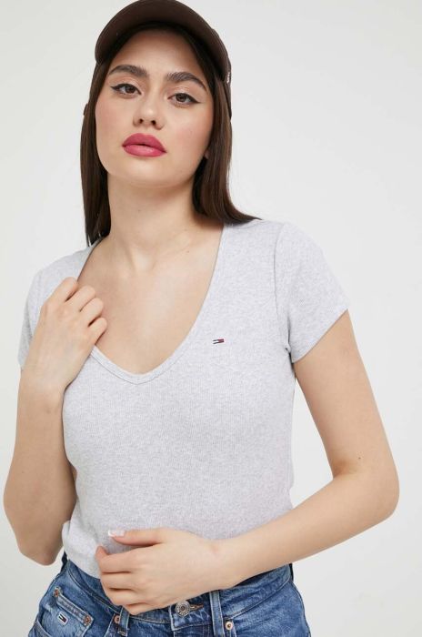 Футболка Tommy Jeans жіночий колір рожевий (3291988)