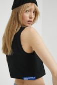 Бавовняний топ Karl Lagerfeld Jeans колір чорний (2924694)