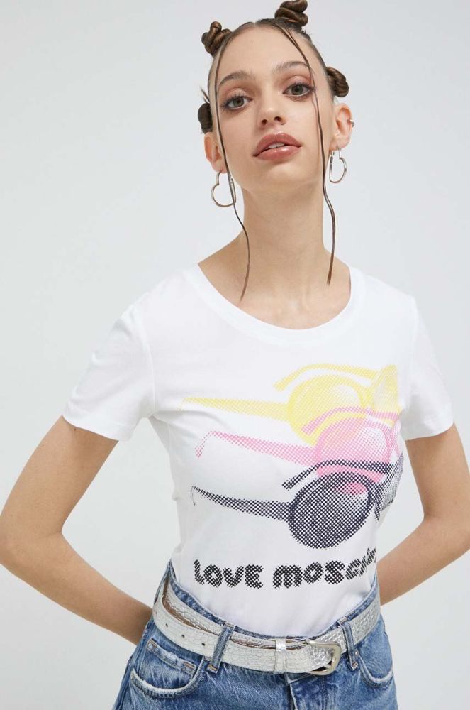 Футболка Love Moschino жіночий колір білий (3023628)