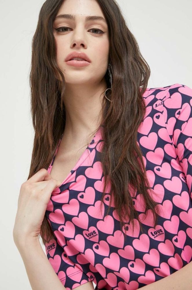 Футболка Love Moschino жіночий колір рожевий фото 4