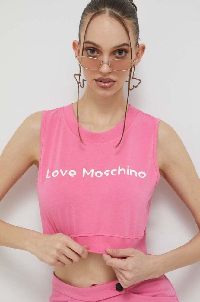 Топ Love Moschino жіночий колір рожевий