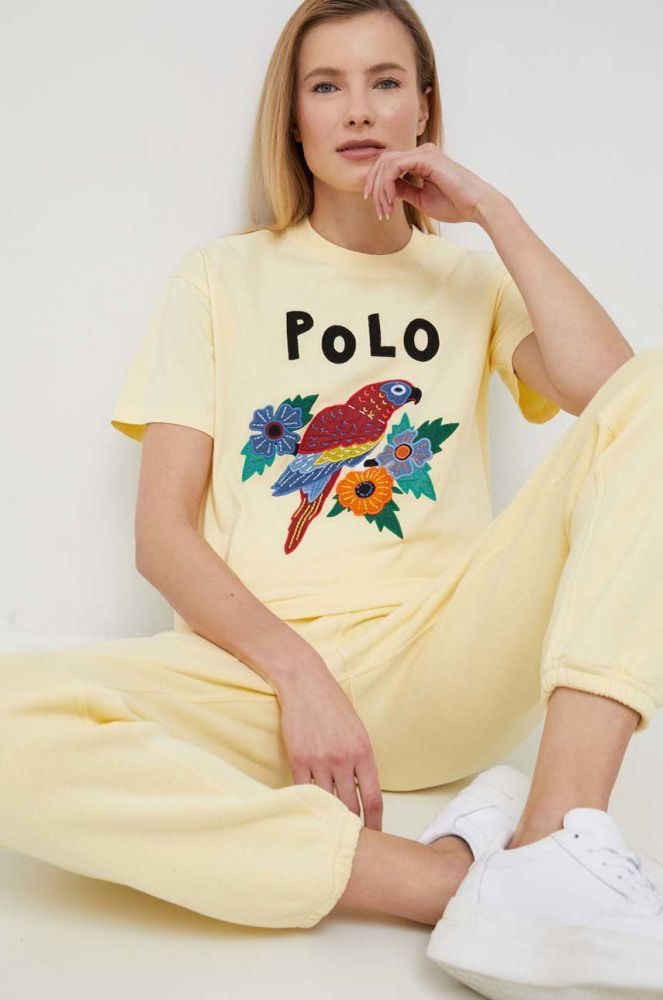 Бавовняна футболка Polo Ralph Lauren колір жовтий (2949246)
