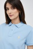 Бавовняне поло Polo Ralph Lauren колір блакитний (2957810)