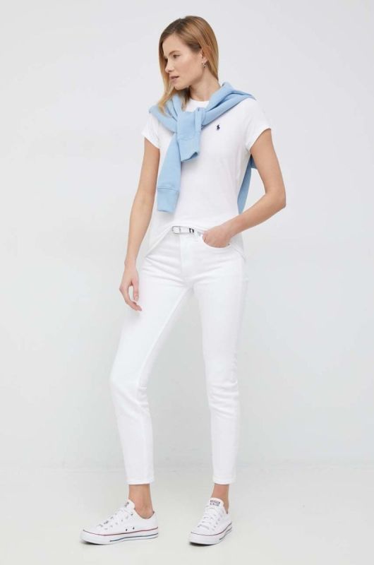 Бавовняна футболка Polo Ralph Lauren колір білий (2948882) фото 2