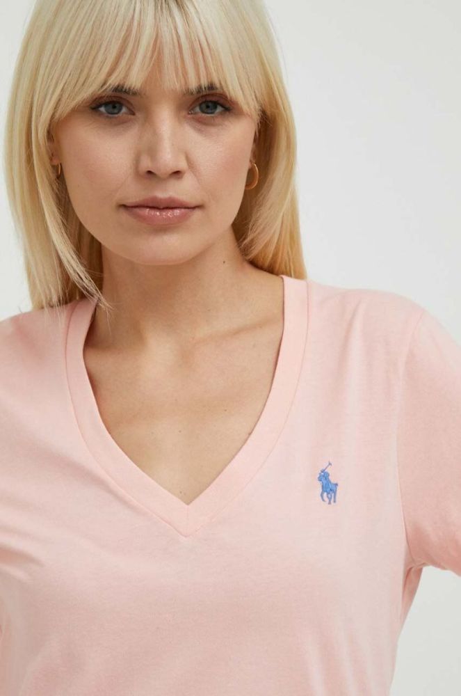 Бавовняна футболка Polo Ralph Lauren колір рожевий (3309326) фото 4