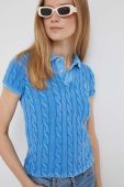 Бавовняне поло Polo Ralph Lauren колір блакитний (3347792)