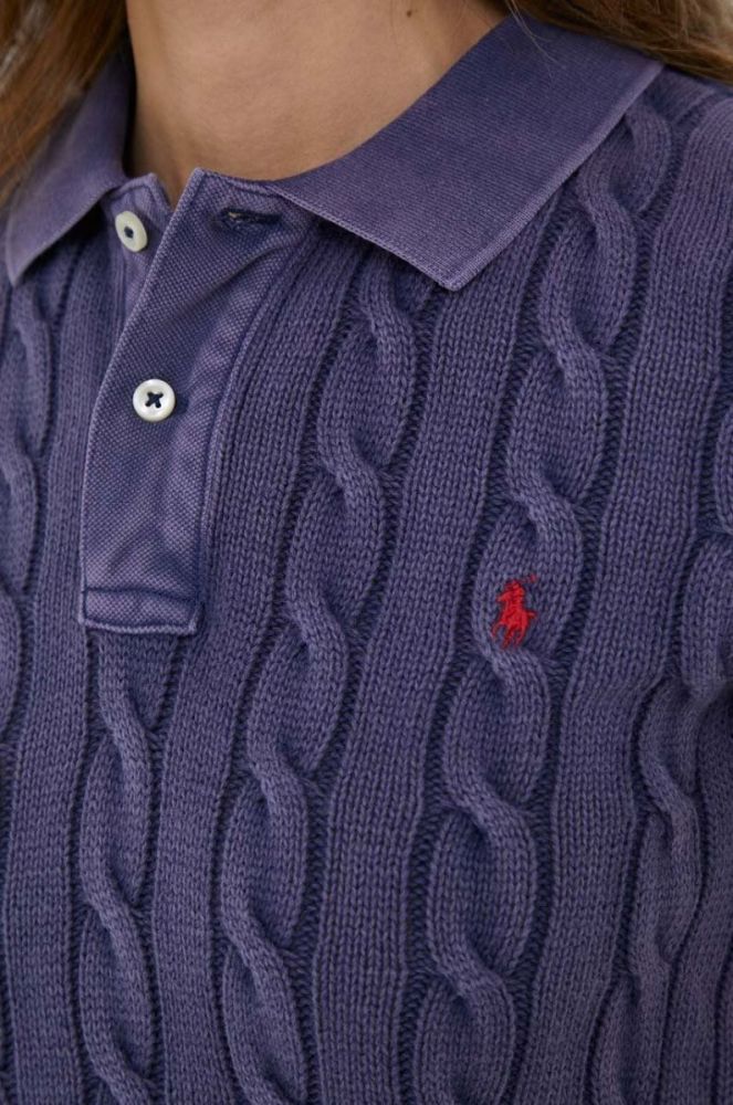 Бавовняне поло Polo Ralph Lauren колір синій фото 6