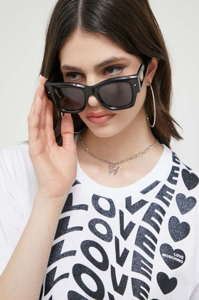 Бавовняна футболка Love Moschino колір білий (3192002) фото 4