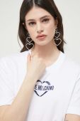 Бавовняна футболка Love Moschino колір білий (3192014)