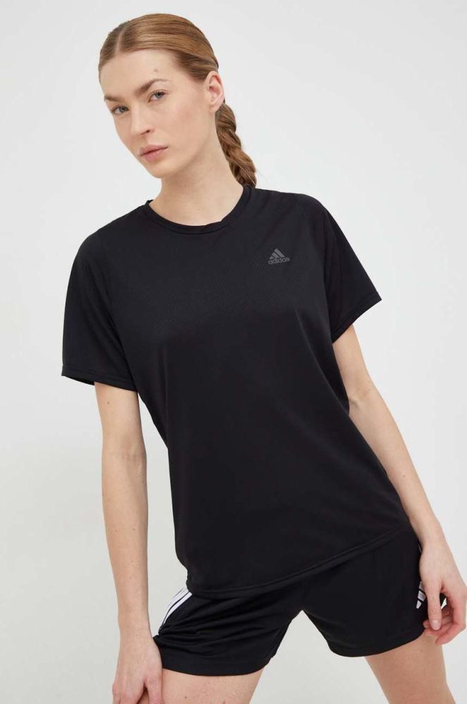Бігова футболка adidas Performance Run Icons колір чорний (2934728)