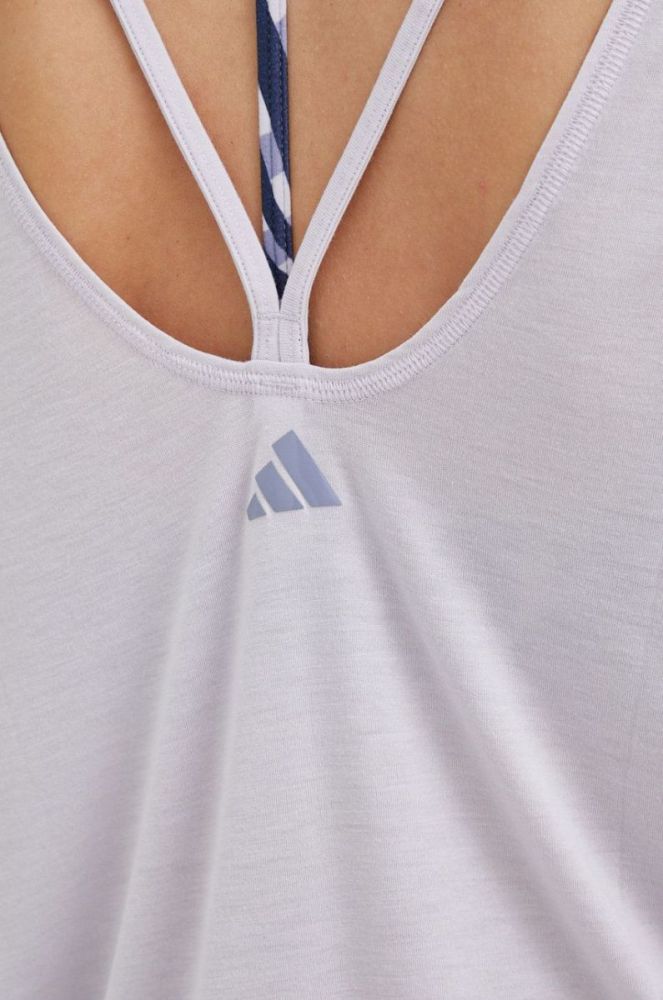 Футболка для йоги adidas Performance Yoga Studio колір фіолетовий фото 3
