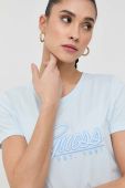 Бавовняна футболка Guess колір блакитний (3020540)