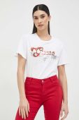 Бавовняна футболка Guess колір білий (3075493)