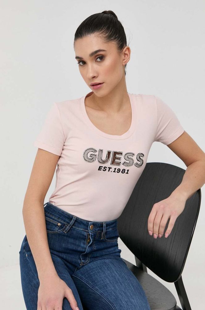 Футболка Guess жіночий колір рожевий (3020555)