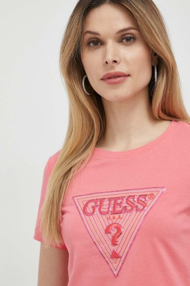 Футболка Guess жіночий колір рожевий (3083415)