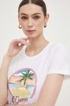 Бавовняна футболка Guess колір білий (3242294)