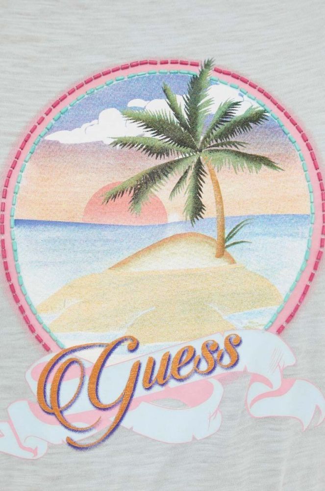 Бавовняна футболка Guess колір зелений (3242289) фото 5