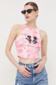Топ Guess x Banksy жіночий колір рожевий