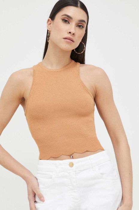 Топ Guess жіночий колір коричневий (3075510)