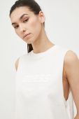 Бавовняний топ Guess колір бежевий (3145473)